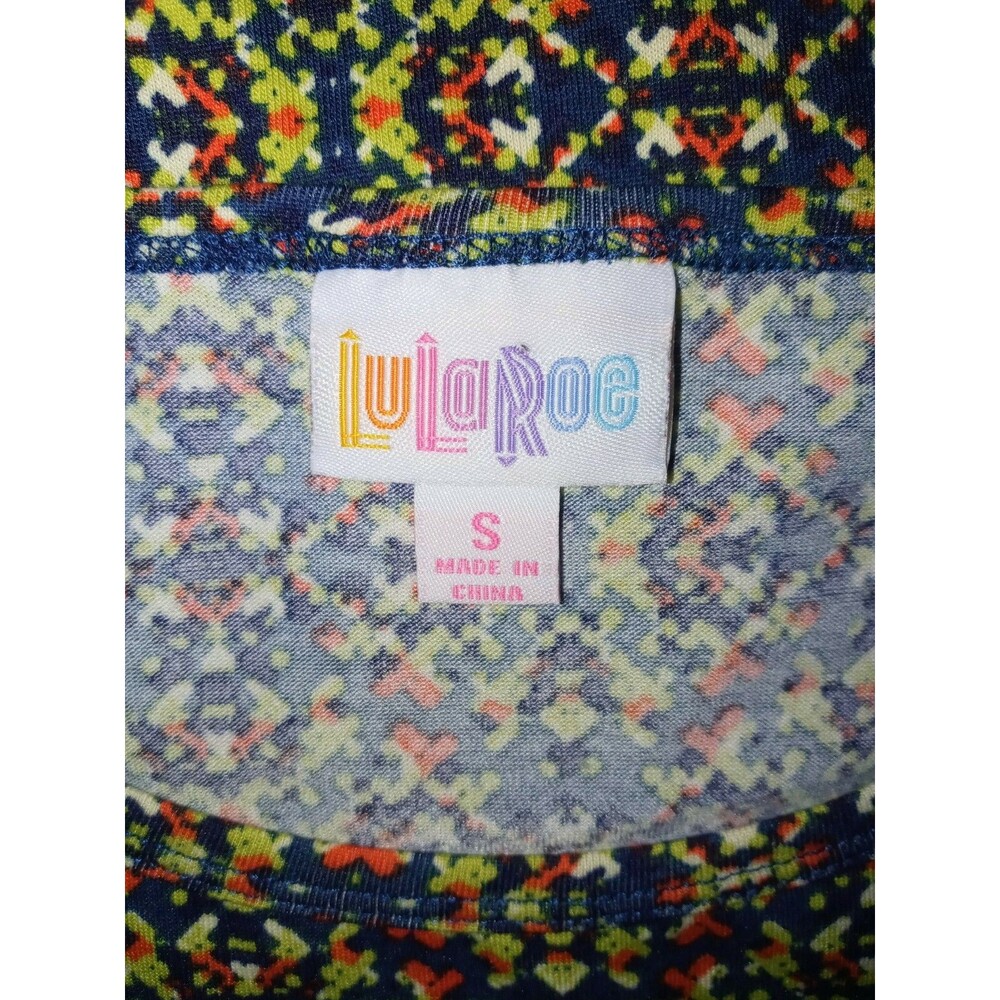 NWT LULAROE IRMA Womens Small Abstract Artsy Short Sleeve Hi-Lo Top Multicolor - Picture 8 of 12